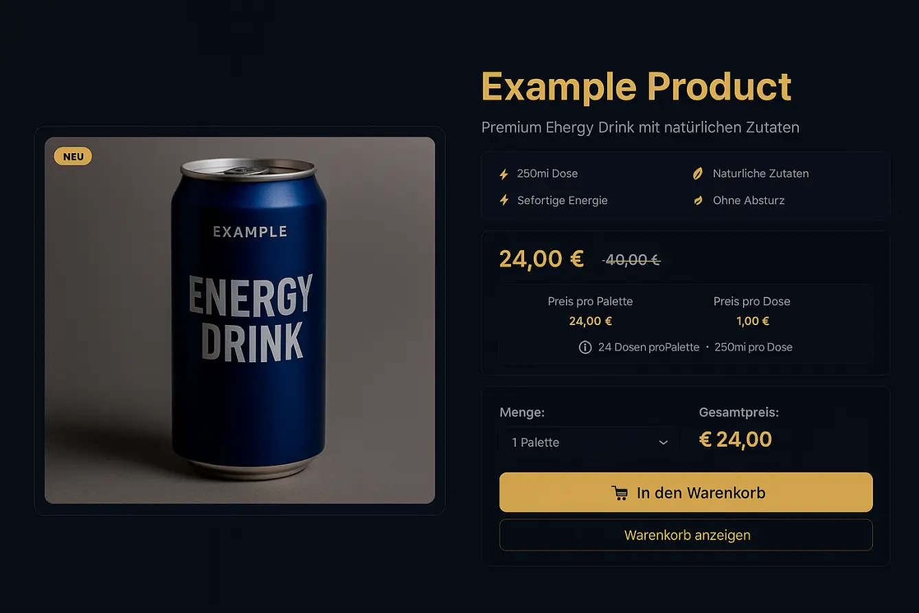 Webshop Beispiel von Northline Solutions